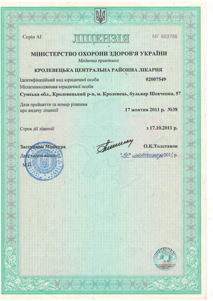 Ліцензійні документи