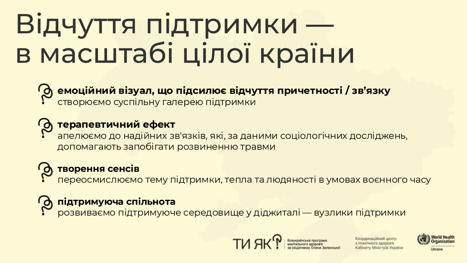 Дотики підтримки - я є, і ми є !