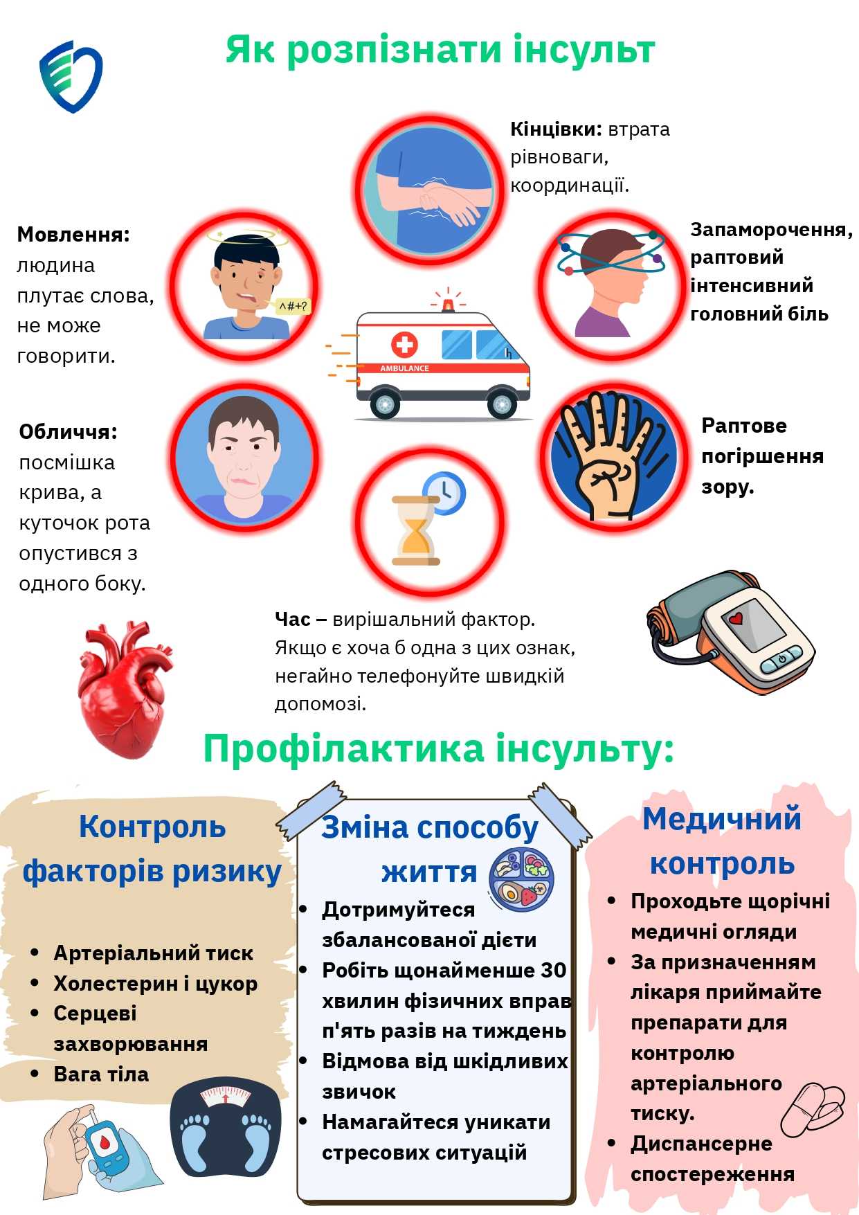 29 жовтня - Всесвітній день боротьби з інсультом !